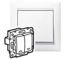 Механизм кнопки 2-кл. СП Valena для упр. приводом 10А с эл. блок. бел. Leg 774414