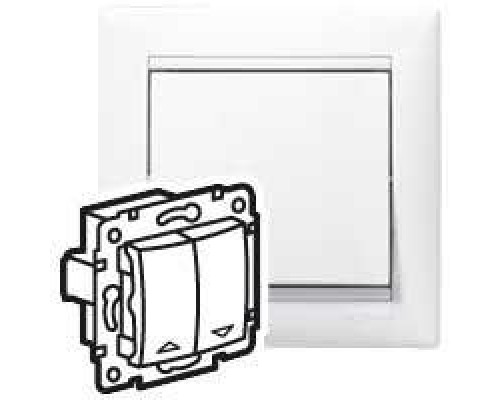 Механизм кнопки 2-кл. СП Valena для упр. приводом 10А с эл. блок. бел. Leg 774414