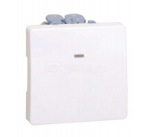 Механизм кнопки клавишной с подсветкой 10А 250В Simon27 бел. 27669-65