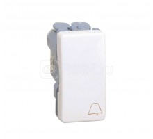 Механизм кнопки клавишной звонок узкая 10А 250В Simon27 сл. кость 27150-61