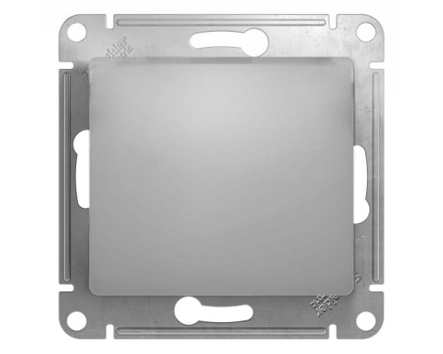 Механизм кнопки нажимного 1-кл. СП Glossa 10А IP20 (сх. 1) 10AX алюм. SchE GSL000315