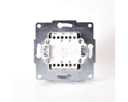 Механизм кнопки звонка 1-кл. 1п СП Karina 10А IP20 черн. бархат LEZARD 707-4288-103