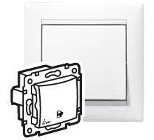 Механизм кнопки звонка СП Valena IP44 символ звонок бел. Leg 770099