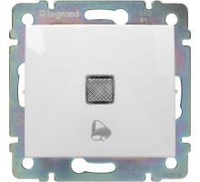 Механизм кнопки звонка СП Valena IP44 символ звонок с подсветкой бел. Leg 774215
