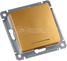 Механизм кнопки звонковой СП 1-кл 16А 250В с индик. зол. HEGEL ВС10-432-07