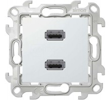 Механизм коннектора 2хUSB Simon24 бел. 2411090-030