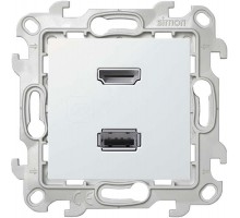Механизм коннектора HDMI+USB 2.0 Simon24 бел. 2411095-030