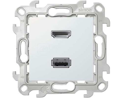 Механизм коннектора HDMI+USB 2.0 Simon24 бел. 2411095-030