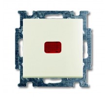 Механизм переключателя 1-кл. 1п СП Basic 55 10А IP20 с клавишей с линзой подсветки с неон. лампой с N-клеммой chalet-white ABB 2CKA001012A2190