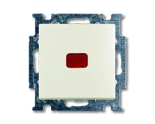 Механизм переключателя 1-кл. 1п СП Basic 55 10А IP20 с клавишей с линзой подсветки с неон. лампой с N-клеммой chalet-white ABB 2CKA001012A2190