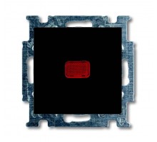 Механизм переключателя 1-кл. 1п СП Basic 55 10А IP20 с клавишей с линзой подсветки с неон. лампой с N-клеммой chateau-black ABB 2CKA001012A2180