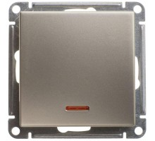 Механизм переключателя 1-кл. ОП W59 10А IP20 10AX с подсветкой шампань SchE VS610-157-4-86