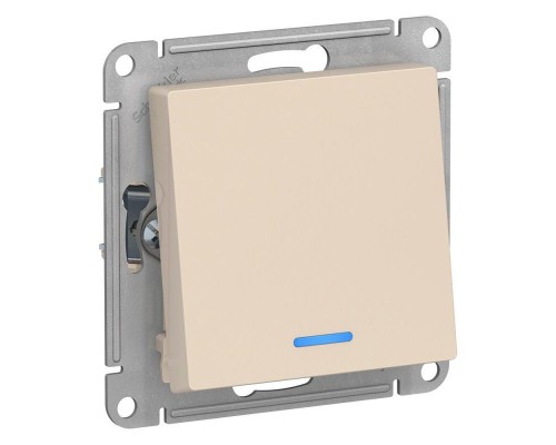 Механизм переключателя 1-кл. СП AtlasDesign 10А IP20 (сх. 6а) 10AX с подсветкой беж. SchE ATN000263