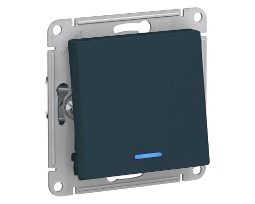 Механизм переключателя 1-кл. СП AtlasDesign 10А IP20 (сх. 6а) 10AX с подсветкой изумруд SchE ATN000863