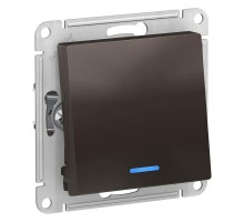 Механизм переключателя 1-кл. СП AtlasDesign 10А IP20 (сх. 6а) 10AX с подсветкой мокко SchE ATN000663