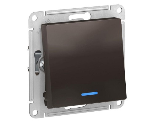 Механизм переключателя 1-кл. СП AtlasDesign 10А IP20 (сх. 6а) 10AX с подсветкой мокко SchE ATN000663