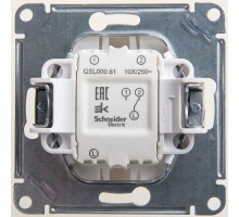 Механизм переключателя 1-кл. СП Glossa 10А IP20 (сх. 6) 10AX перламутр SchE GSL000661