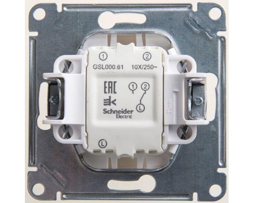 Механизм переключателя 1-кл. СП Glossa 10А IP20 (сх. 6) 10AX перламутр SchE GSL000661