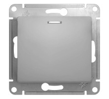 Механизм переключателя 1-кл. СП Glossa 10А IP20 (сх. 6а) 10AX с подсветкой алюм. SchE GSL000363