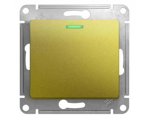 Механизм переключателя 1-кл. СП Glossa 10А IP20 (сх. 6а) 10AX с подсветкой фисташк. SchE GSL001063