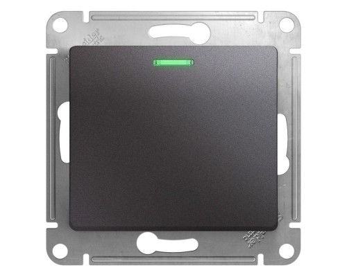 Механизм переключателя 1-кл. СП Glossa 10А IP20 (сх. 6а) 10AX с подсветкой графит SchE GSL001363