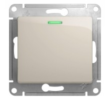 Механизм переключателя 1-кл. СП Glossa 10А IP20 (сх. 6а) 10AX с подсветкой молочн. SchE GSL000963