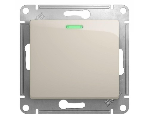 Механизм переключателя 1-кл. СП Glossa 10А IP20 (сх. 6а) 10AX с подсветкой молочн. SchE GSL000963