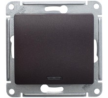 Механизм переключателя 1-кл. СП Glossa 10А IP20 (сх. 6а) 10AX с подсветкой шоколад. SchE GSL000863