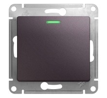Механизм переключателя 1-кл. СП Glossa 10А IP20 (сх. 6а) 10AX с подсветкой сиренев. туман SchE GSL001463