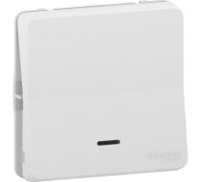 Механизм переключателя 1-кл. СП Mureva Styl 10А IP55 с подсветкой бел. SchE MUR39024