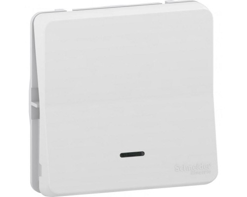Механизм переключателя 1-кл. СП Mureva Styl 10А IP55 с подсветкой бел. SchE MUR39024