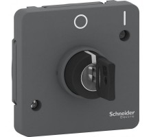 Механизм переключателя 1-кл. СП Mureva Styl 3А IP55 с ключом 2 позиц. антрацит SchE MUR35062