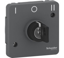 Механизм переключателя 1-кл. СП Mureva Styl 3А IP55 с ключом 3 позиц. антрацит SchE MUR35061