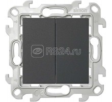 Механизм переключателя 2-кл. 1п 2мод. СП Simon 24 10А IP20 графит Simon 2410397-038