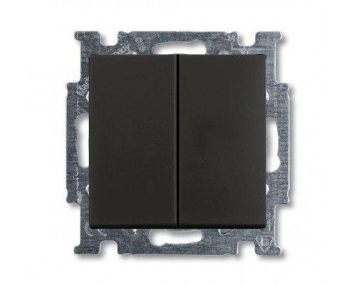 Механизм переключателя 2-кл. 1п СП Basic 55 10А IP20 с клавишей chateau-black ABB 2CKA001012A2181