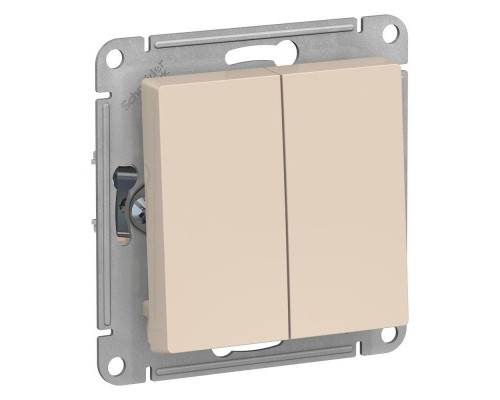 Механизм переключателя 2-кл. СП AtlasDesign 10А IP20 (сх. 6/2) 10AX беж. SchE ATN000265