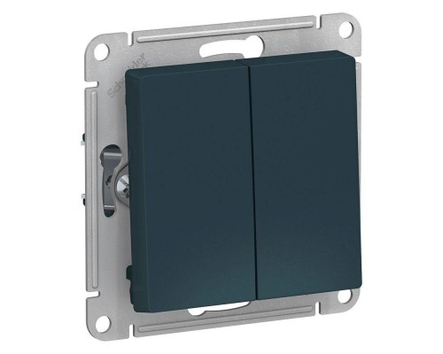Механизм переключателя 2-кл. СП AtlasDesign 10А IP20 (сх. 6/2) 10AX изумруд SchE ATN000865