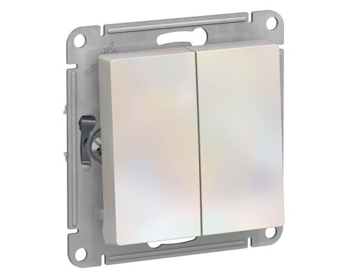 Механизм переключателя 2-кл. СП AtlasDesign 10А IP20 (сх. 6/2) 10AX жемчуж. SchE ATN000465