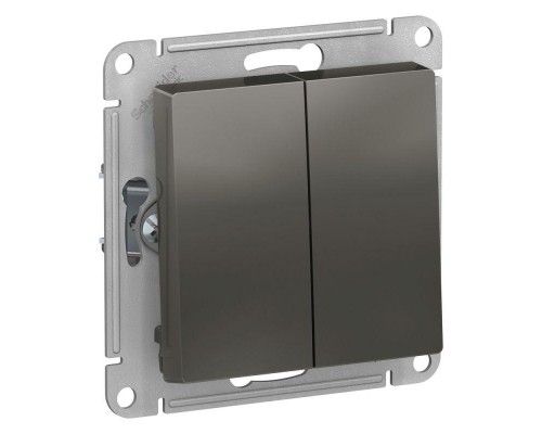 Механизм переключателя 2-кл. СП AtlasDesign 10А IP20 (сх. 6/2) 10AX сталь SchE ATN000965