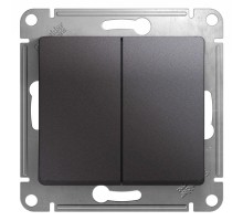 Механизм переключателя 2-кл. СП Glossa 10А IP20 (сх. 6) 10AX графит SchE GSL001365