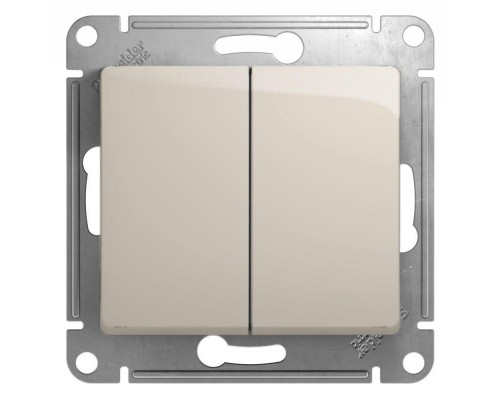 Механизм переключателя 2-кл. СП Glossa 10А IP20 (сх. 6) 10AX молочн. SchE GSL000965