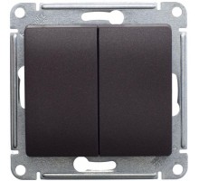 Механизм переключателя 2-кл. СП Glossa 10А IP20 (сх. 6/2) 10AX шоколад. SchE GSL000865