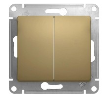 Механизм переключателя 2-кл. СП Glossa 10А IP20 (сх. 6/2) 10AX титан SchE GSL000465
