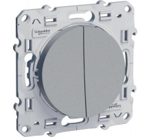 Механизм переключателя 2-кл. СП Odace 10А IP21 (сх. 6) алюм. SchE S53R213