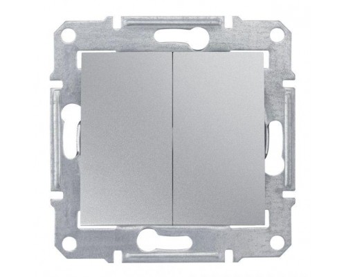 Механизм переключателя 2-кл. СП Sedna 10А IP20 (сх. 6+6) 250В алюм. SchE SDN0600160