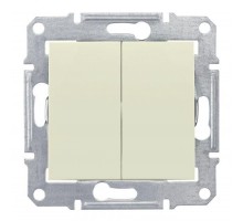 Механизм переключателя 2-кл. СП Sedna 10А IP20 (сх. 6+6) 250В беж. SchE SDN0600147
