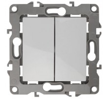 Механизм переключателя 2-кл. СП Эра12 10А IP20 12-1106-01 250В 10AX бел. Эра Б0014663