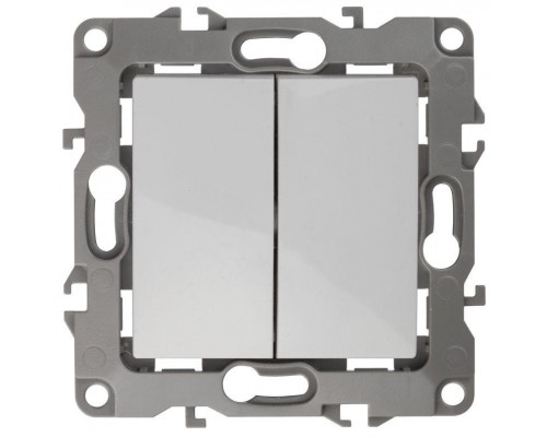 Механизм переключателя 2-кл. СП Эра12 10А IP20 12-1106-01 250В 10AX бел. Эра Б0014663