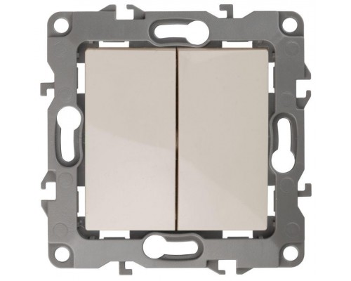 Механизм переключателя 2-кл. СП Эра12 10А IP20 12-1106-02 250В 10AX сл. кость Эра Б0014664