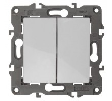 Механизм переключателя 2-кл. СП Эра Elegance 10А IP20 14-1106-01 250В 10AX бел. Эра Б0034243